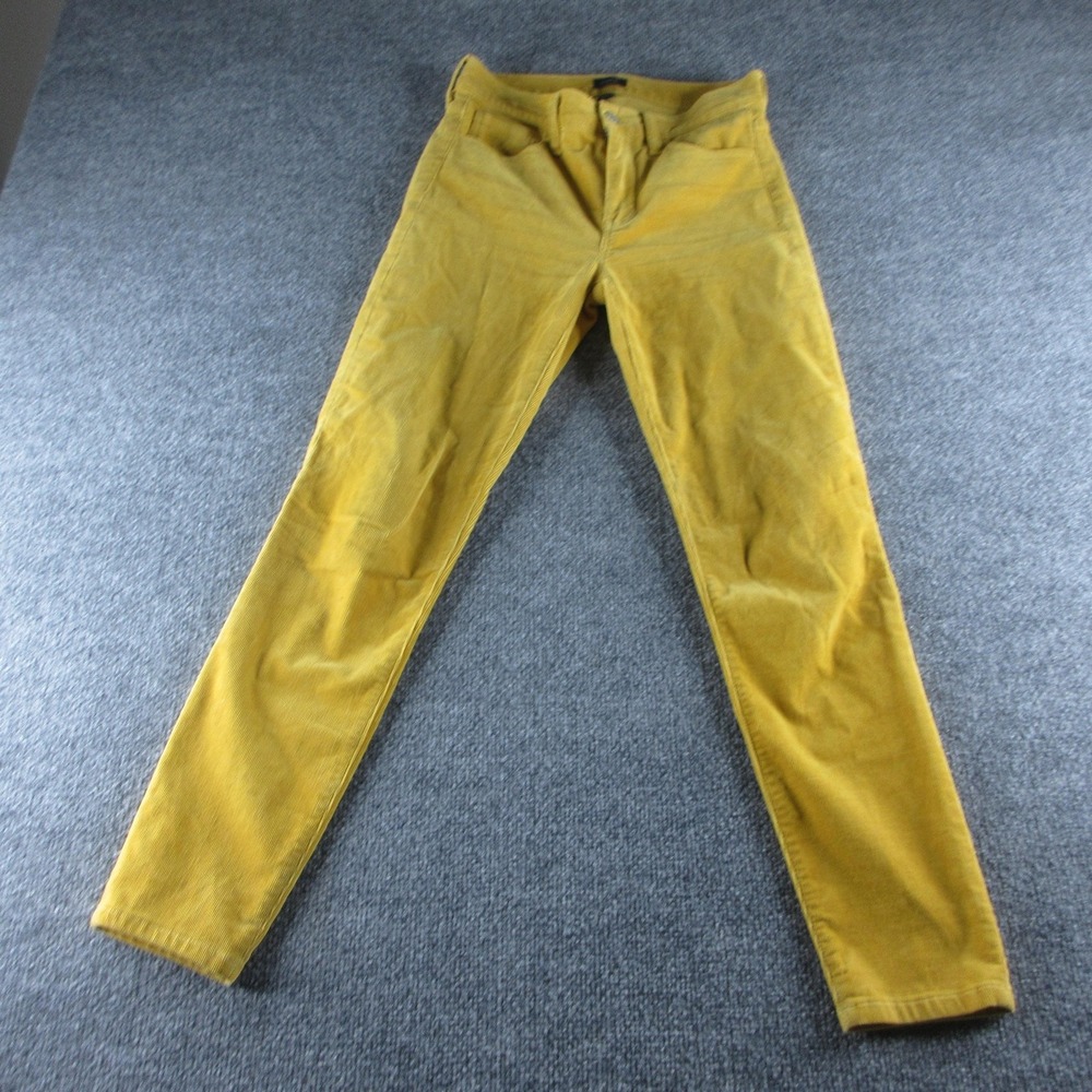 J.Crew Pants Womens 26 Yellow Corduroy Stretch Ankle Slim Skinny Fall Casual